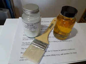 ¡Kit de barniz de guitarra luthier con barniz de aceite, sellador de madera y cepillo! - Imagen 1 de 2