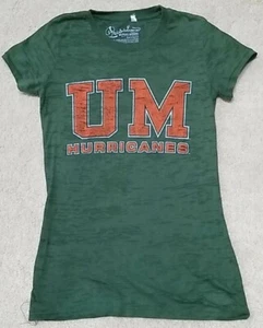 UNIVERSITY OF MIAMI HURRICANES Pressbox by Royce Apparel T-Shirt Girl's LG green - Picture 1 of 2