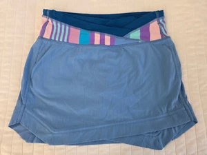 Used Girls Size 10 Ivivva By Lululemon Blue Skort / Skirt With Under Shorts - Picture 1 of 10