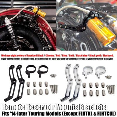 Kit de montaje de depósito remoto amortiguador trasero para motocicleta Harley Electra Street Glide Foto 1 de 4