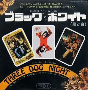 THREE DOG NIGHT "Black & White" Japan ONLY RED VINYL PROMO 7" with rare /ps M- - Picture 1 of 3
