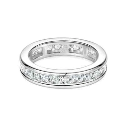 1ct VVS1 D Excellent 18K White Gold Lab Created Eternity Ring Diamond Test Pass - Image 1 of 3