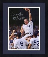 FRMD David Cone Yankees Signed 8x10 Carried off Field Photo w/P.G. 7-18-99 Insc