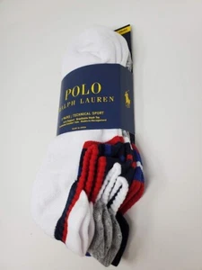 POLO RALPH LAUREN Men's Americana Low Cut Socks, 3-Pack, size 10-13 - Picture 1 of 5