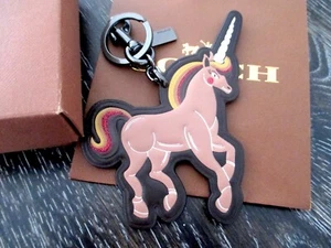 Coach Pelle Unicorno Uni Portachiavi Portachiavi Portachiavi Borsa Charm - Foto 1 di 3