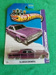 2013 Hot Wheels '64 LINCOLN CONTINENTAL Purple 191/250 GREAT CARD Kmart Color - Picture 1 of 4