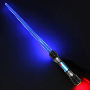 LED Teleskop Lichtschwert blau 83 cm Laserschwert Kampfgeräusche Licht Fasching - Bild 1 von 3