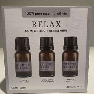 Unitrex 3-Pack Relax Comforting + Refreshing 100% Essential Oils 0.33 fl Oz Each