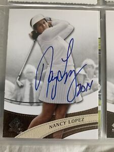 Nancy Lopez autographed SP Authentic golf card