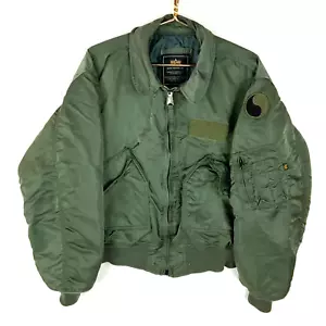 Chaqueta Flyers Alpha Industries Cwu-45/p XL Verde Hecha en Estados Unidos Cremallera Completa - Imagen 1 de 6