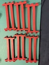 toy horse fence red 6 Pieces