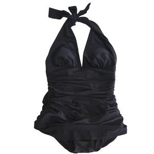 Magicsuit One Piece Swimsuit Ruched Halter Women's  Size 10 Black Wireless - Picture 1 of 12