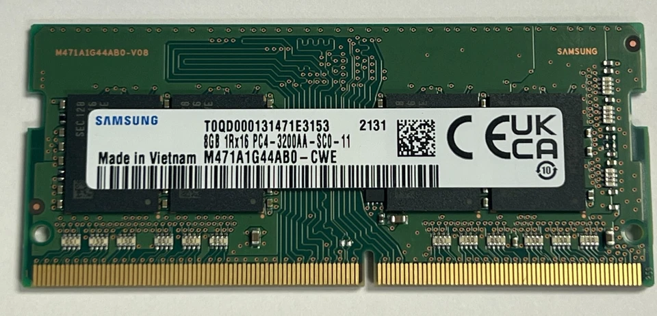 New Samsung 8GB DDR4 3200 MHz PC4-25600 SODIMM Laptop Memory RAM - Image 1 of 1
