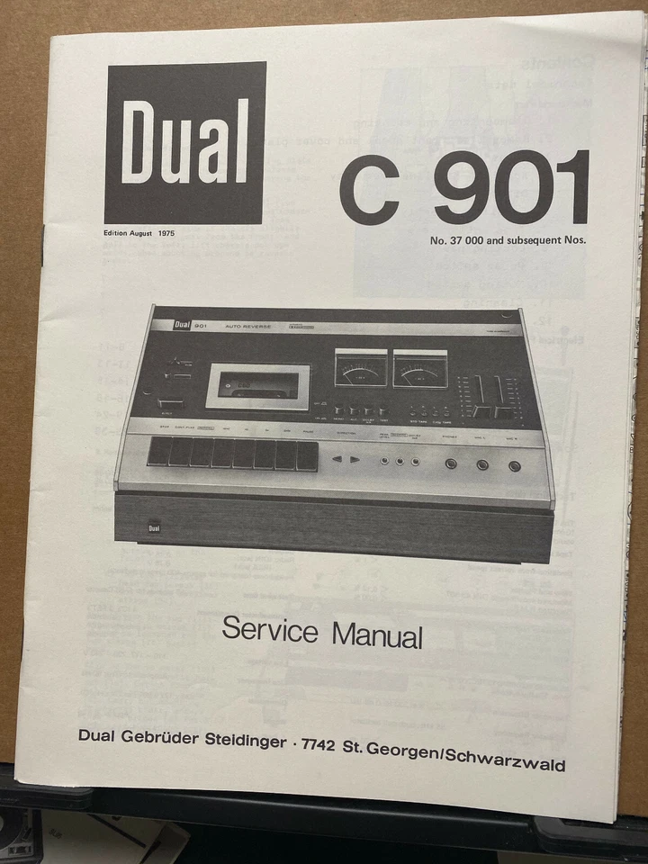 Original Service Manual for the Dual C901 Cassette Tape Deck ~ Repair Manual - Image 1 of 1