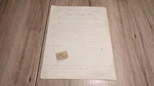 Lettre avec timbre quittance 1887 - Draperie Louis David & Cie - Sedan Ardennes - Foto 1 di 2
