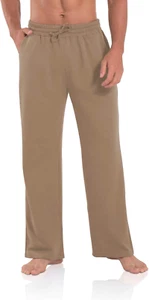 Men'S Joggers Sweatpants Open Bottom Straight Leg Casual Loose Fit Running Athle - Picture 1 of 12