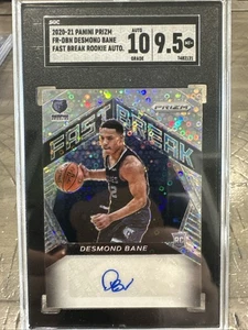 2020-21 Prizm Desmond Bane Fast Break Rookie Auto RC #FR-DBN Grizzlies SGC 9.5 - Picture 1 of 2