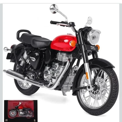 Classic 350 Bullet Bike Royal Bike for Kids Scale Model Enfield Motorcycle Toy – - Image 1 of 3