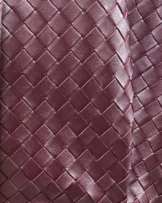 Intrecciato Woven Leather Shirt: Women's Handmade Lambskin Oversized Jacket - Image 1 of 4