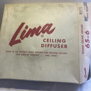 Lima Round Ceiling Diffuser White/Beige #65-6. 10”. Open Original Box. - Picture 1 of 8