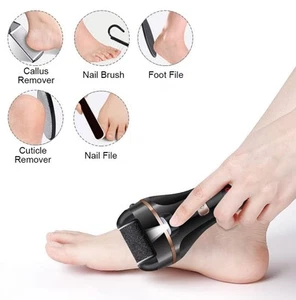 Electric Foot Grinder File Callus Dead Skin Remover Pedicure Tool Scraper LED US - Bild 1 von 9