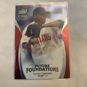 2009 Icons Future Foundations Red /999 Roberto Hernandez Fausto Carmona #FF-FC - Picture 1 of 3