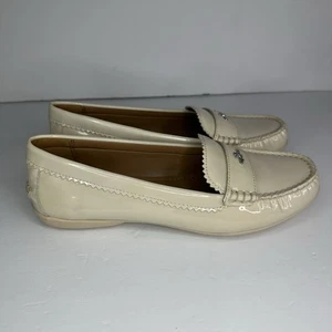 Coach Odette Damen-Halbschuhe cremefarben Lackleder Größe 9B neu ohne Karton - Bild 1 von 10