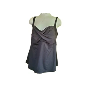 Traje de baño Tankini TYR negro liso torcido talla 18 - Imagen 1 de 6