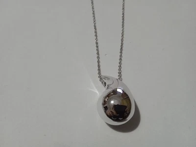 Collana colore argento con goccia in acciaio donna - Immagine 1 di 4