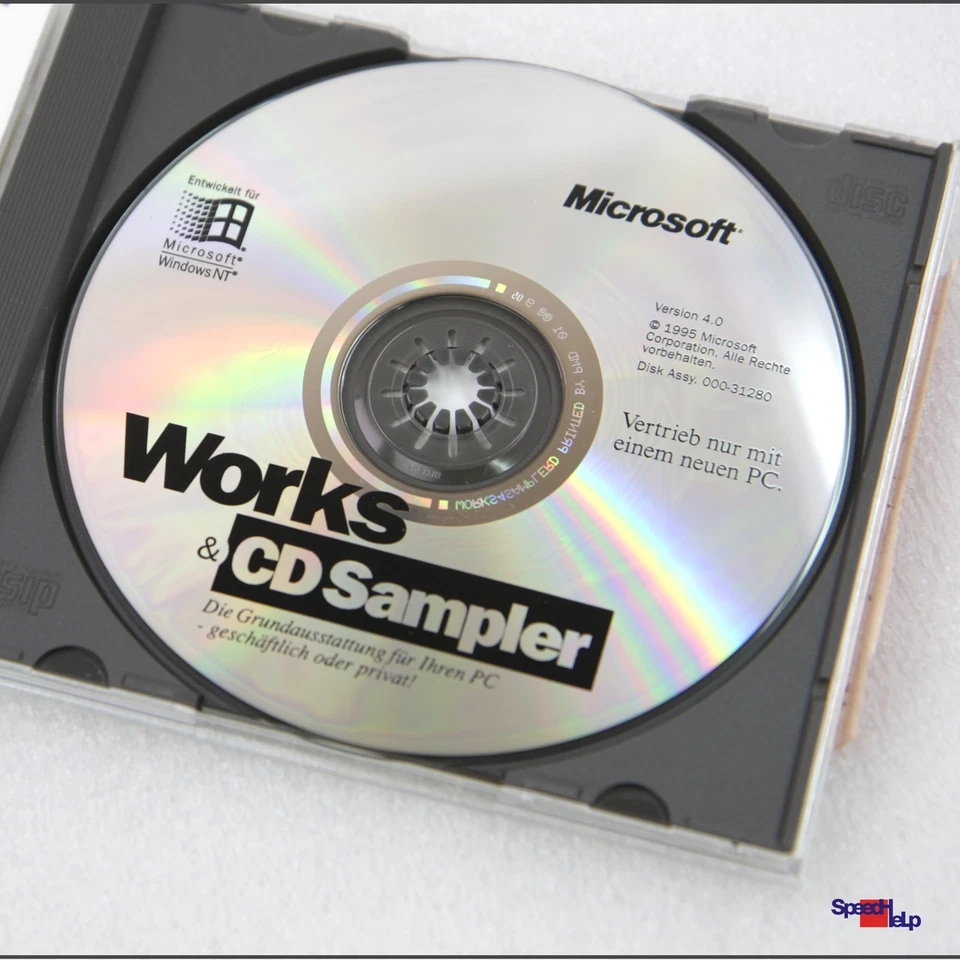 Originale Microsoft OEM CD Con Works Per Wiindows 95 98 Id De Ms Compatto Disco - Immagine 1 di 1
