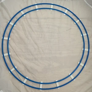 Lego vintage blue train track Full circle With Sleepers 3230a 3229a 3034 Set D - Picture 1 of 5