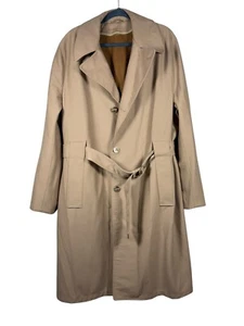 VTG Traveller Knit By Sears Men Trench Coat W/Pile Liner Removable Sz 46 L - Picture 1 of 9