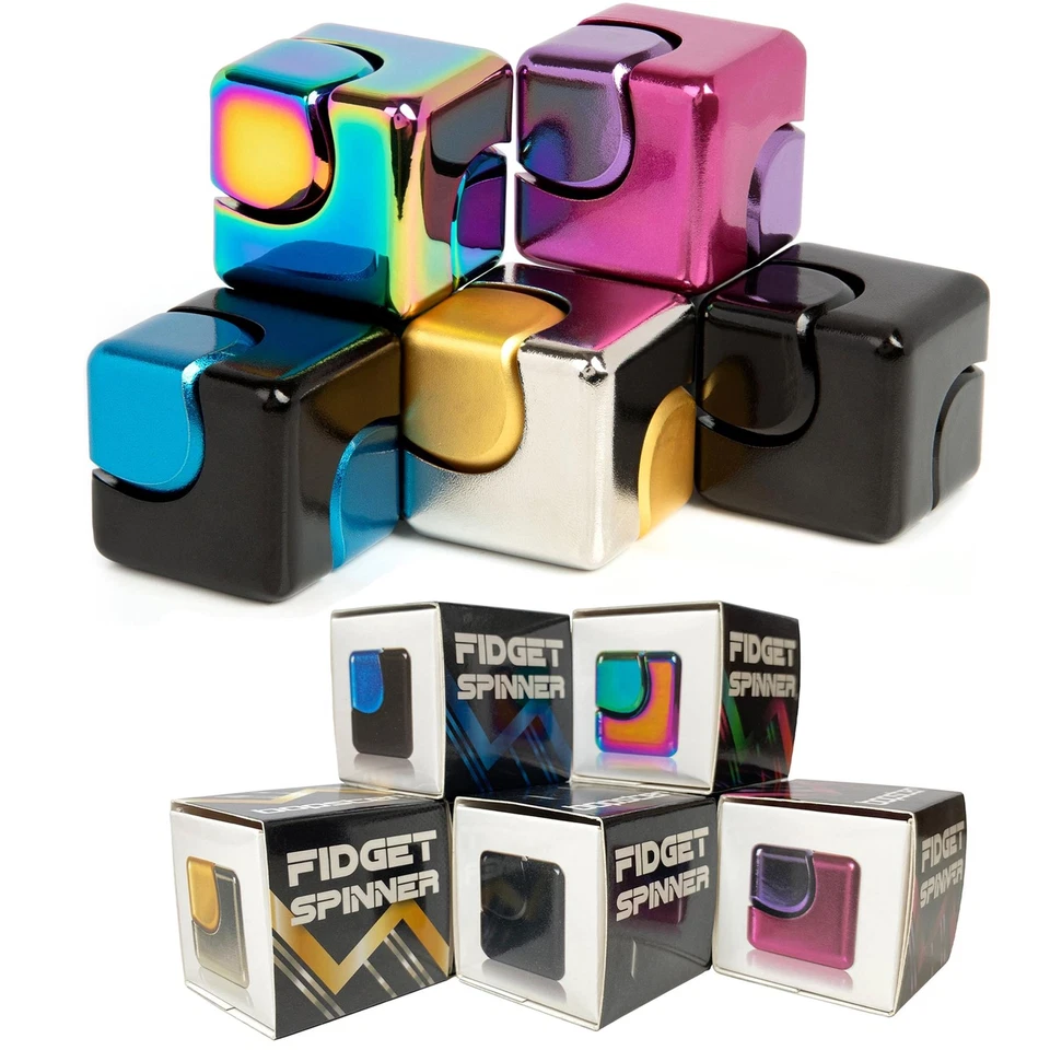 bopster Cube Spinner Hand Toy 360 Spin Metal Anti Stress  - Image 1 of 1