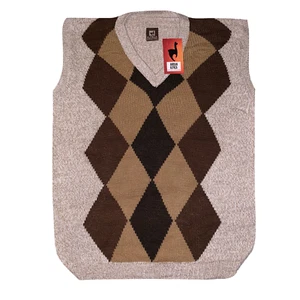 HERREN HANDGEFERTIGTE ANDEAN ALPAKA BEIGE WESTE M - Bild 1 von 6