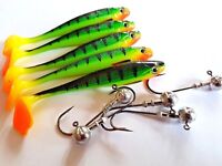 perch and zander canal fishing small lures for 10 Grub worms with jig heads