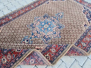 5x9 ft Oushak Rug – Vintage Blue Hand Knotted Wool Antique Natural Rug - Picture 1 of 10