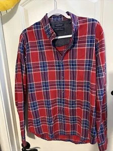 Scotch and Soda Long Sleeve Button Up Flannel Shirt Mens Large - Picture 1 of 9