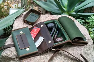 Borsa per pipa e tabacco custodia in pelle per pipa da fumo e accessori - Foto 1 di 15
