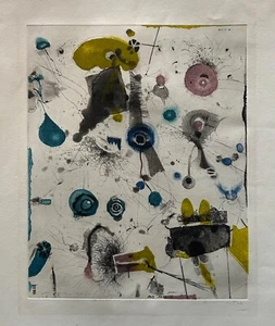 Radierung Komposition Nr5 Armin Sandig Hamburg Grafik 50 x 65 cm - Bild 1 von 11