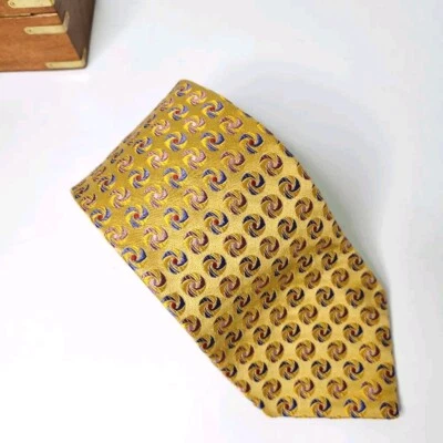 Ted Baker Mens Tie Geometric Printed Swirl Woven Silk-Read - Image 1 of 4
