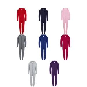 Comfy Co Kids Hood Zip Up All In One (CC001J) - Boys Girls Jumpsuit - Picture 1 of 10