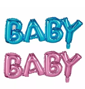 Large Pink BABY Text Balloon Large Mylar Foil Balloon Party Decor Photo Prop - Picture 1 of 4