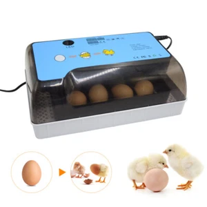 Brutautomat für Hühner & Enten Vollautomatische Brutmaschine 12 Eier Inkubator - Bild 1 von 23