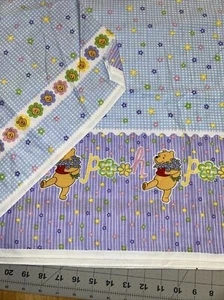 Winnie The Pooh Border Print Cotton Fabric (34" By 44”) Last Piece! - Picture 1 of 3