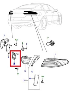 JAGUAR XF 2009-2015 REAR FOG LAMP LH SIDE WITH REFECTOR C2Z12877, 4 DOOR SALOON - Picture 1 of 3