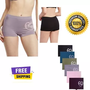 6 or 12 Pcs. Women Underwear Seamless Shorts Boxer Panties Boyshort Sports Yoga - Picture 1 of 4
