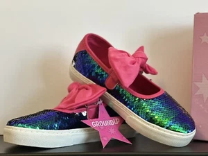 Ground Up Girls' Sequined Mermaid Mary Jane Shoes Size 3 NEW IN BOX - Picture 1 of 13
