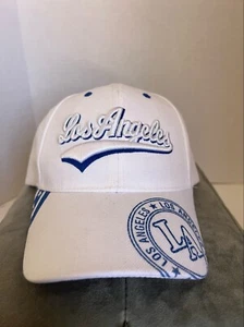Gorra de béisbol de Los Ángeles - Gorra blanca correa ajustable - Imagen 1 de 8
