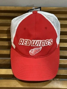 Detroit Red Wings Mesh Trucker Hat Reebok Cap Red One Size NHL NEW - Picture 1 of 10