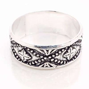 925 Silver Plated Handmade Designer Jewelry Gift For Her Ring Size 10 R-14237 - Picture 1 of 3